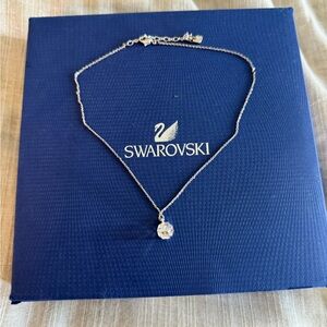 Swarovski Silver Necklace with Clear Crystal